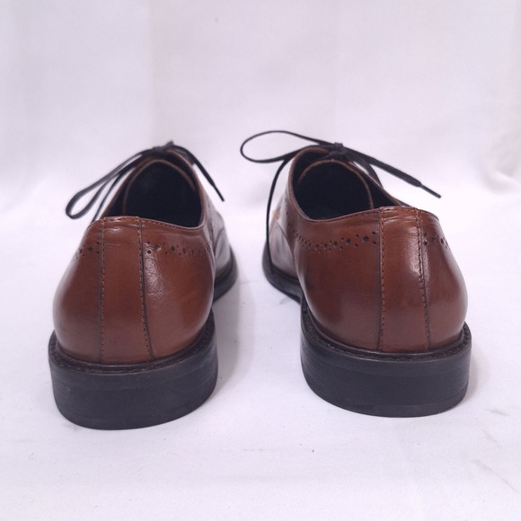 Kenneth Cole Hustle Back Leather Derby Shoes Mens 11.5M Brown Brogue‎ Toe Oxford main image 10